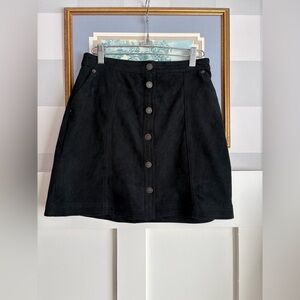 Abercrombie & Fitch Black Button-Front Mini Skirt Size Small